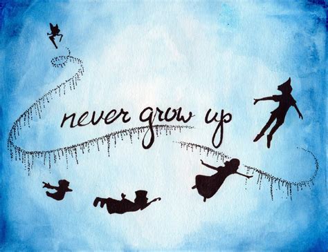 peter pan quotes about never growing up